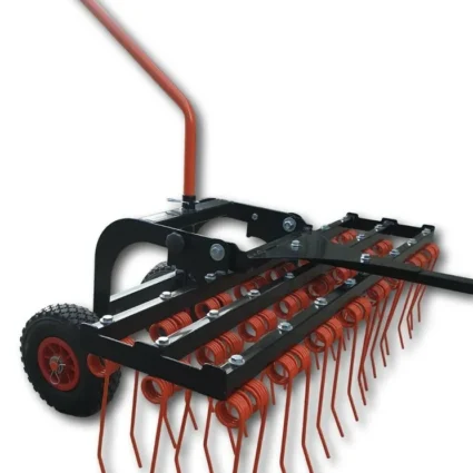 Vertikutierer Rasenstriegel Entmooser Rasenlüfter 120cm PROFI 58 Federzinken