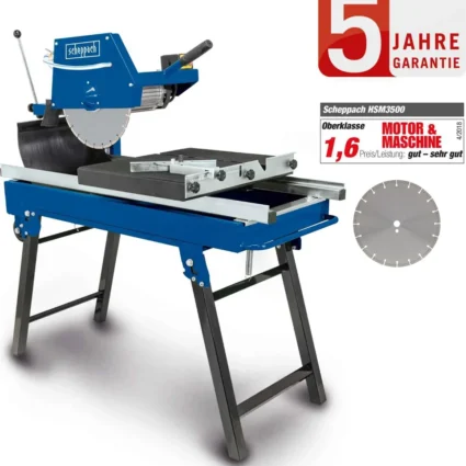 Scheppach Steintrennmaschine Fliesenschneider HSM3500 + 2. Diamanttrennscheibe